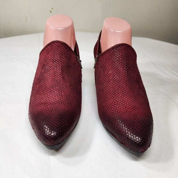Bussola Women's Size 9 39 Weyburn Willow Wedges Missouri Burgundy Booties (859) - Picture 4 of 12